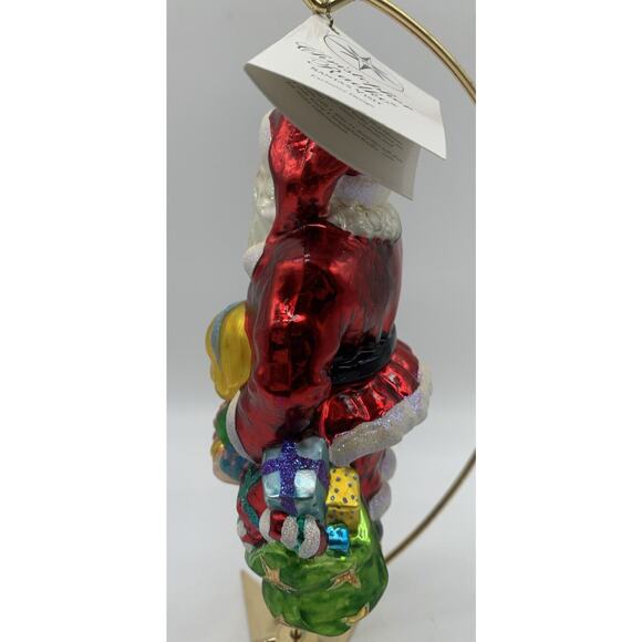 Vtg Radko Exclusive Design Christmas Ornament "SANTA'S VISIT" OG Box Hang Tag - Picture 4 of 9